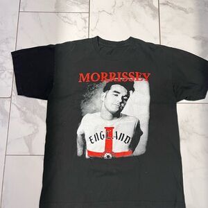 Morrissey Vintage y2k Style England Graphic Band T-Shirt Size Large